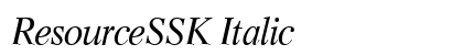 ResourceSSK Italic preview