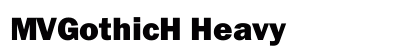 MVGothicH Heavy preview