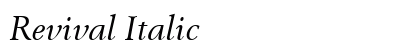 Revival Italic Preview
