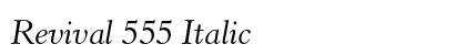 Revival 555 Italic Preview