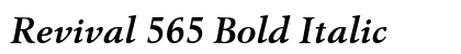 Revival 565 Bold Italic Preview