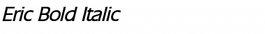 Eric Bold Italic Font