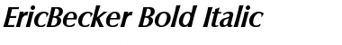 EricBecker Bold Italic Font