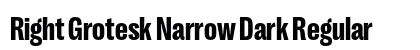 Right Grotesk Narrow Dark Regular preview