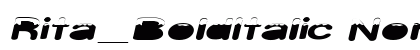 Rita_BoldItalic Normal preview