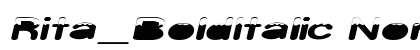 Rita_BoldItalic Normal preview
