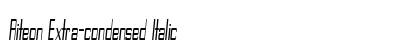Riteon Extra-condensed Italic Preview