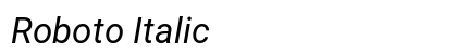 Roboto Italic preview