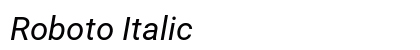 Roboto Italic preview