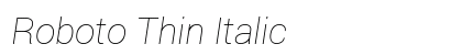 Roboto Thin Italic Preview