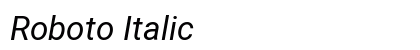 Roboto Italic preview