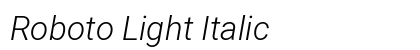 Roboto Light Italic Preview