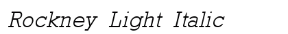 Rockney Light Italic preview