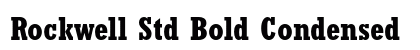 Rockwell Std Bold Condensed Preview