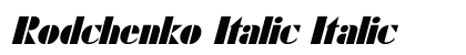 Rodchenko Italic Italic preview