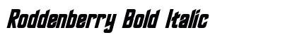 Roddenberry Bold Italic Preview