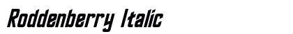 Roddenberry Italic preview