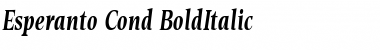 Esperanto Cond BoldItalic Font