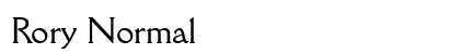 Rory Normal preview