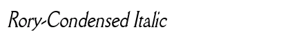 Rory-Condensed Italic preview