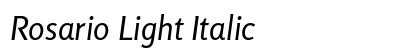 Rosario Light Italic preview