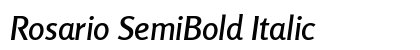 Rosario SemiBold Italic preview