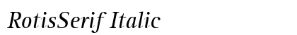RotisSerif Italic Preview