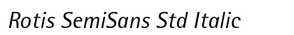 Rotis SemiSans Std Italic Preview