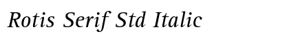 Rotis Serif Std Italic Preview