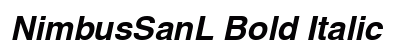 NimbusSanL Bold Italic Preview
