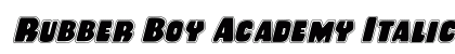 Rubber Boy Academy Italic Italic preview