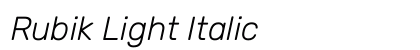 Rubik Light Italic preview