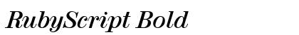 RubyScript Bold preview