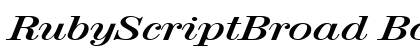 RubyScriptBroad Bold preview