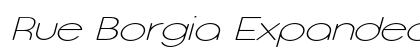 Rue Borgia Expanded Italic Preview
