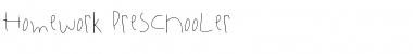 Download homework preschooler Font Download homework preschooler Font