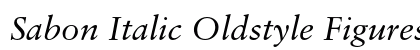 Sabon Italic Oldstyle Figures Font
