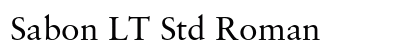 Sabon LT Std Roman Preview