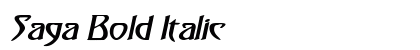 Saga Bold Italic Preview