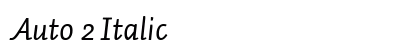 Auto 2 Italic Preview