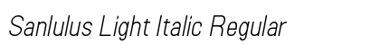 Sanlulus Light Italic Regular preview