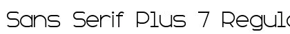 Sans Serif Plus 7 Regular preview