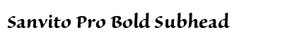 Sanvito Pro Bold Subhead Preview
