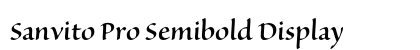 Sanvito Pro Semibold Display Preview