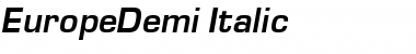 EuropeDemi Italic Font