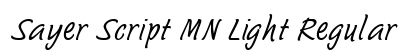 Sayer Script MN Light Regular preview