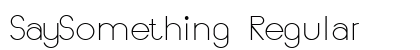 SaySomething Regular preview