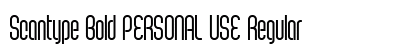 Scantype Bold PERSONAL USE Regular preview