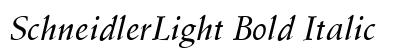 SchneidlerLight Bold Italic Preview