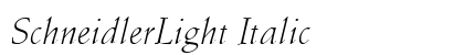 SchneidlerLight Italic preview